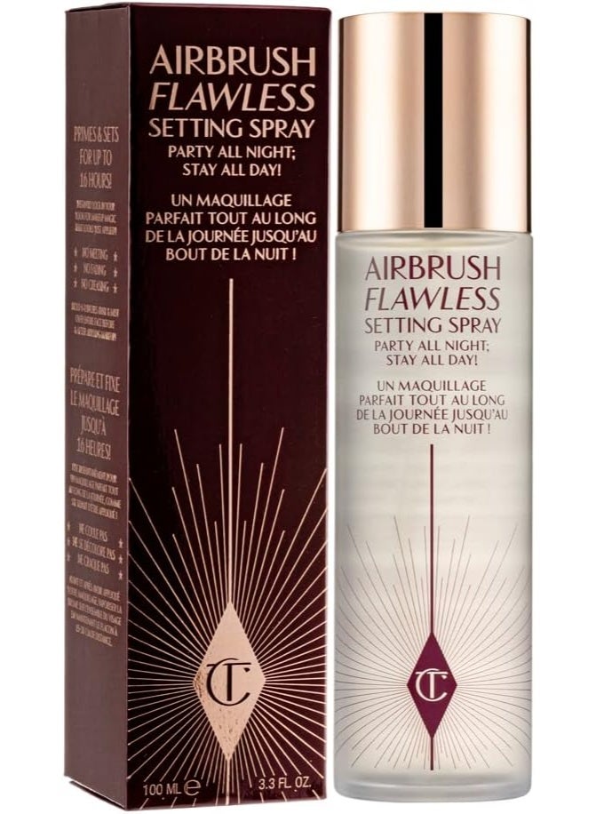 Charlotte Tilbury Airbrush Flawless Setting Spray 100ml | 16-Hour Long-Lasting Makeup Fixer, Oil-Free - Image 1